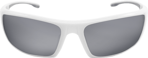 Dorado® Silver Mirror Lens, Shiny White Frame Safety Glasses - LIMITED STOCK - BH9187