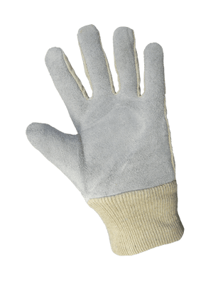 Economy Split Cowhide Leather Palm Gloves with Knit Wrist - 2300KW