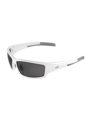 Maki® Smoke Anti-Fog Lens, Shiny White Frame Safety Glasses - BH14183AF