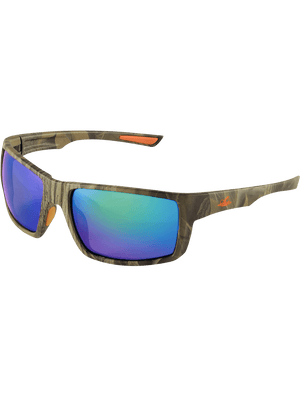 Sawfish™ Green Mirror Anti-Fog Lens, Woodland Camouflage Frame Safety Glasses - BH261016AF