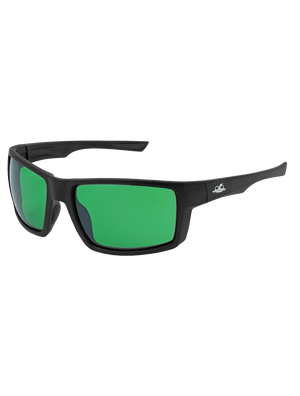 Sawfish™ Green LED Blocker Lens, Matte Black Frame Safety Glasses - BH26619