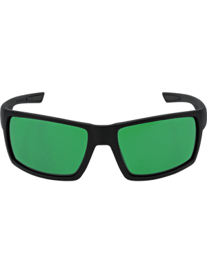 Sawfish™ Green LED Blocker Lens, Matte Black Frame Safety Glasses - BH26619