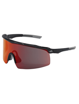 Whipray™ Red Mirror Performance Fog Technology Lens, Shiny Black Frame Safety Glasses - BH32510PFT