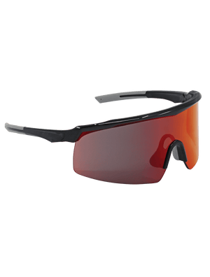 Whipray™ Red Mirror Performance Fog Technology Lens, Shiny Black Frame Safety Glasses - BH32510PFT