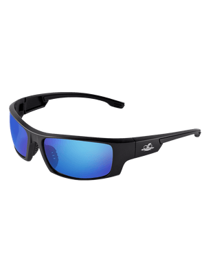 Dorado® Blue Mirror Lens, Matte Black Frame Safety Glasses - BH969