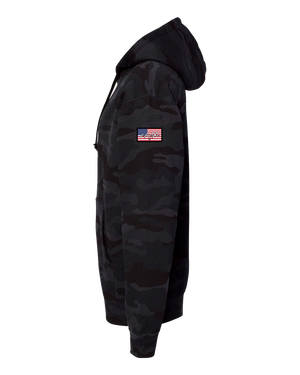 HEAVYWEIGHT HOODIE - BLACK & GREY CAMO