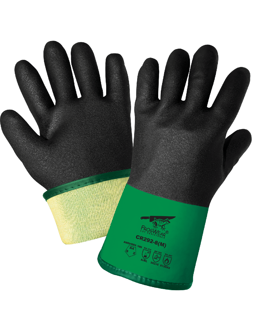 FrogWear® Cut Resistance Performance Chemical, Cut, Abrasion, and Puncture Resistant Gloves - CR292