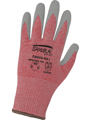 Samurai Glove® Tuffalene® UHMWPE Cut Resistant 13-Gauge Gloves with a Silicone-Coated Palm - CR855