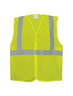 FrogWear® HV High-Visibility Lightweight Mesh Polyester Safety Vest - GLO-001VE