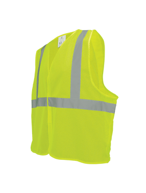 FrogWear® HV High-Visibility Lightweight Mesh Polyester Safety Vest - GLO-001VE