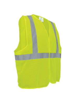 FrogWear® HV High-Visibility Lightweight Mesh Polyester Safety Vest - GLO-001VE