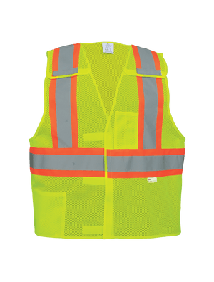 FrogWear® HV High-Visibility Polyester Breakaway Safety Vest - GLO-002BA