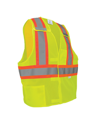 FrogWear® HV High-Visibility Polyester Breakaway Safety Vest - GLO-002BA