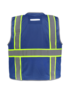 FrogWear® HV Blue Enhanced Visibility Surveyors Safety Vest - GLO-067B