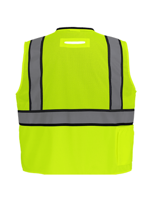 FrogWear® HV High-Visibility "Kitchen Sink" Premium Surveyors Safety Vest, ANSI Class 2 - GLO-088