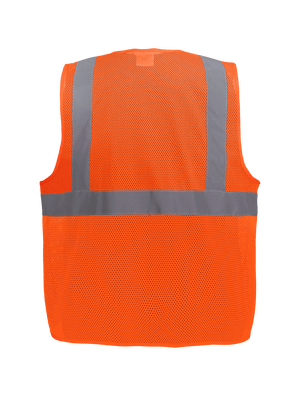 FrogWear® HV High-Visibility Orange Lightweight Mesh Safety Vest, ANSI Class 2 - GLO-270