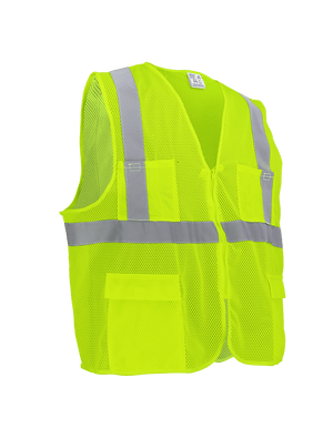 FrogWear® HV High-Visibility Yellow/Green Lightweight Mesh Safety Vest, ANSI Class 2 - GLO-271