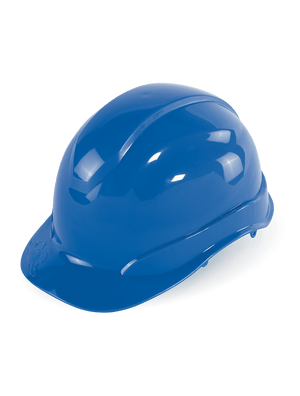 Bullhead Safety™ Head Protection Blue Unvented Cap Style Hard Hat With Six-Point Slide Lock Suspension - HH-C1-B