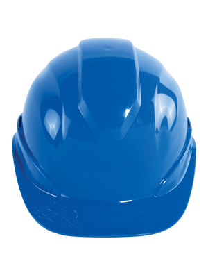 Bullhead Safety™ Head Protection Blue Unvented Cap Style Hard Hat With Six-Point Slide Lock Suspension - HH-C1-B