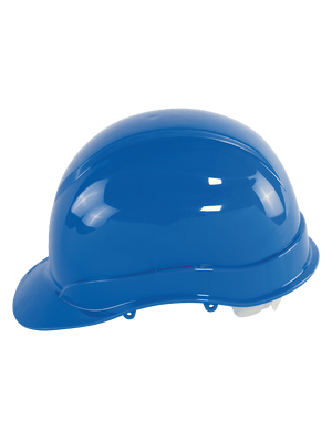 Bullhead Safety™ Head Protection Blue Unvented Cap Style Hard Hat With Six-Point Slide Lock Suspension - HH-C1-B