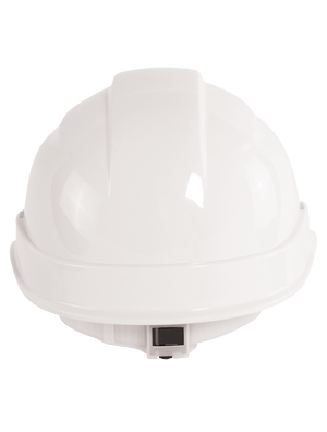 Bullhead Safety™ Head Protection White Unvented Cap Style Hard Hat With Six-Point Slide Lock Suspension - HH-C1-W