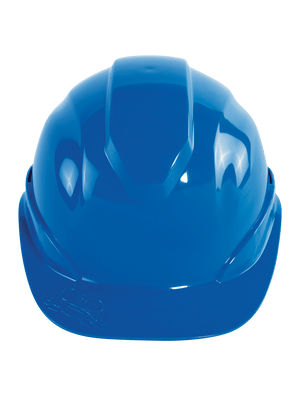 Bullhead Safety™ Head Protection Blue Unvented Cap Style Hard Hat With Six-Point Ratchet Suspension - HH-C2-B