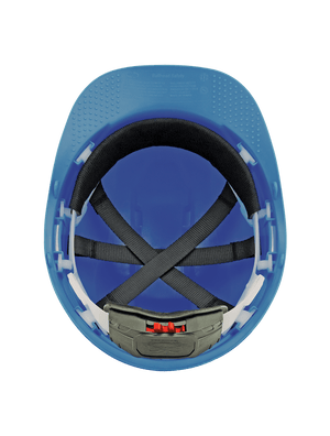 Bullhead Safety™ Head Protection Blue Unvented Cap Style Hard Hat With Six-Point Ratchet Suspension - HH-C2-B