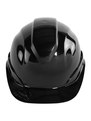 Bullhead Safety™ Head Protection Black Unvented Cap Style Hard Hat With Six-Point Ratchet Suspension - HH-C2-K