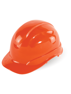 Bullhead Safety™ Head Protection Orange Unvented Cap Style Hard Hat With Six-Point Ratchet Suspension - HH-C2-O