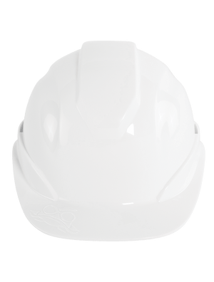 Bullhead Safety™ Head Protection White Unvented Cap Style Hard Hat With Six-Point Ratchet Suspension - HH-C2-W