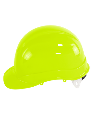 Bullhead Safety™ Head Protection High-Visibility Yellow/Green Unvented Cap Style Hard Hat With Six-Point Ratchet Suspension - HH-C2-YG