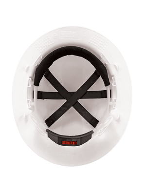 Bullhead Safety™ Head Protection White Unvented Full Brim Style Hard Hat With Six-Point Ratchet Suspension - HH-F1-W